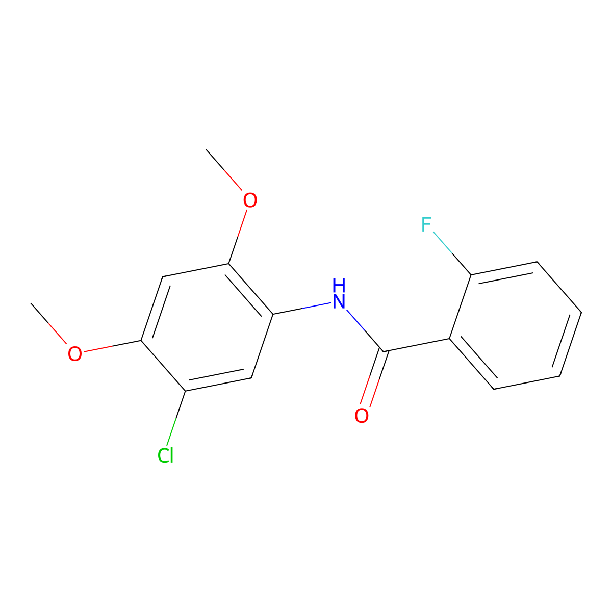 N-(5-Chloro-2,4-dimethoxyphenyl)-2-fluorobenzamide molecular structure, CAS 692771-68-9