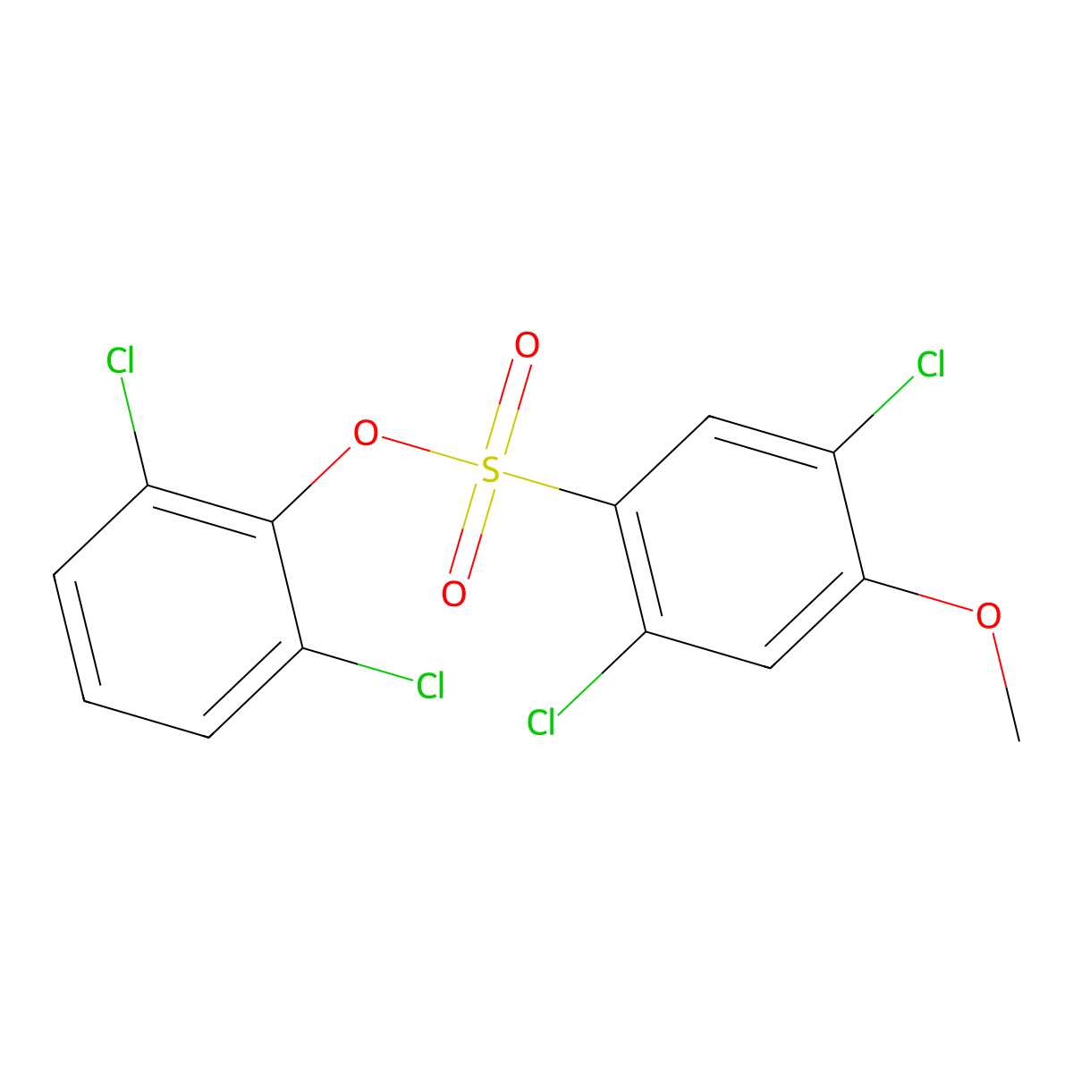 2,6-Dichlorophenyl 2,5-dichloro-4-methoxybenzenesulfonate molecular structure, CAS 692771-69-0