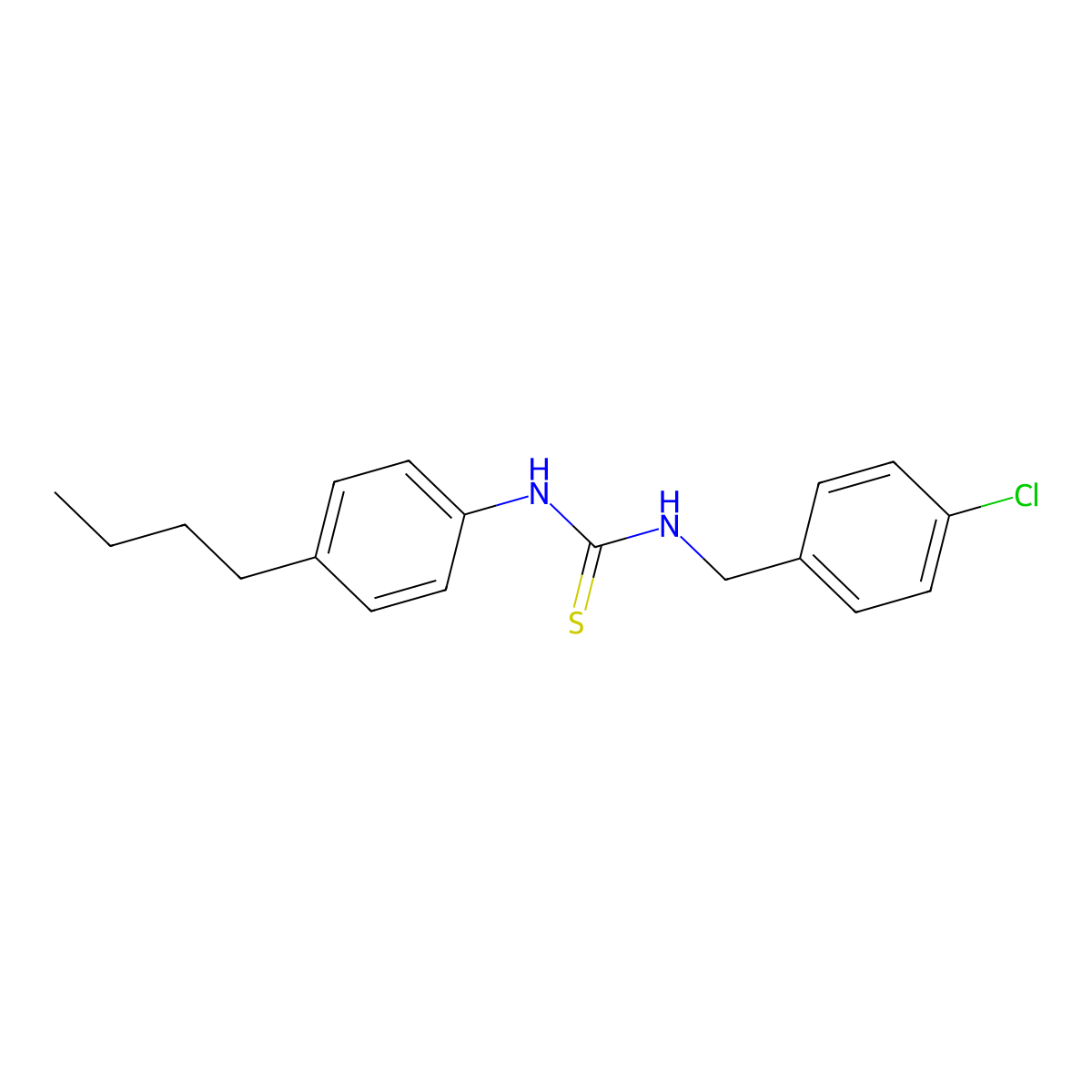 1-(4-Butylphenyl)-3-[(4-chlorophenyl)methyl]thiourea molecular structure, CAS 692771-70-3