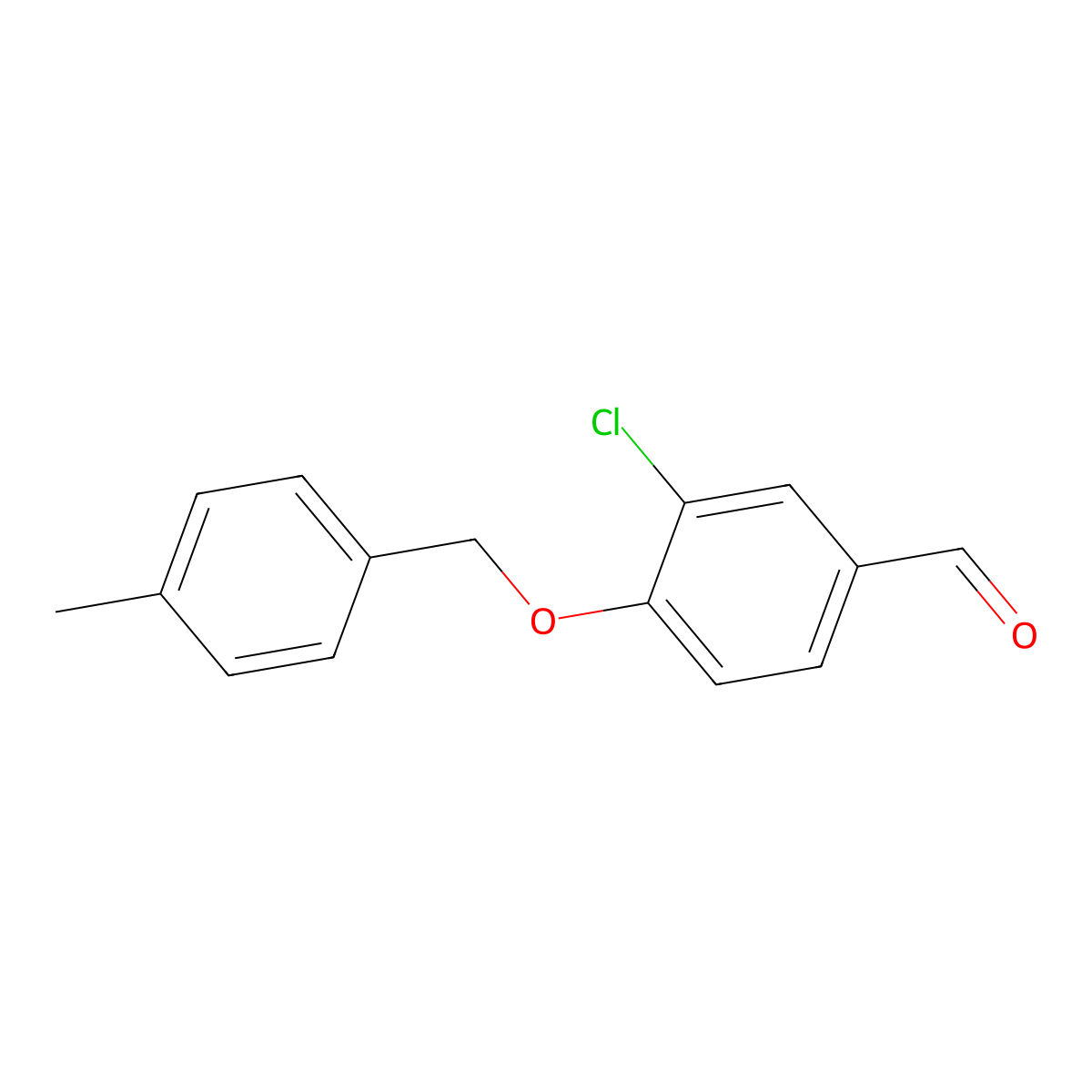 3-Chloro-4-[(4-methylbenzyl)oxy]benzaldehyde molecular structure, CAS 692771-76-9
