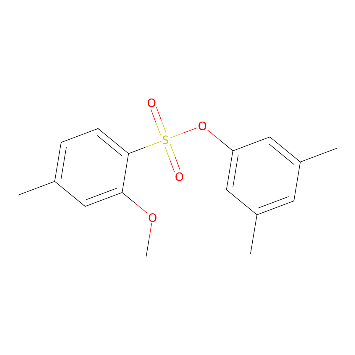 3,5-Dimethylphenyl 2-methoxy-4-methylbenzenesulfonate molecular structure, CAS 692771-98-5
