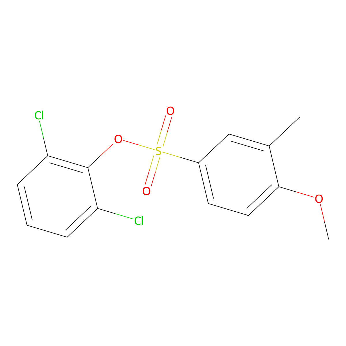 2,6-Dichlorophenyl 4-methoxy-3-methylbenzenesulfonate molecular structure, CAS 692773-59-4