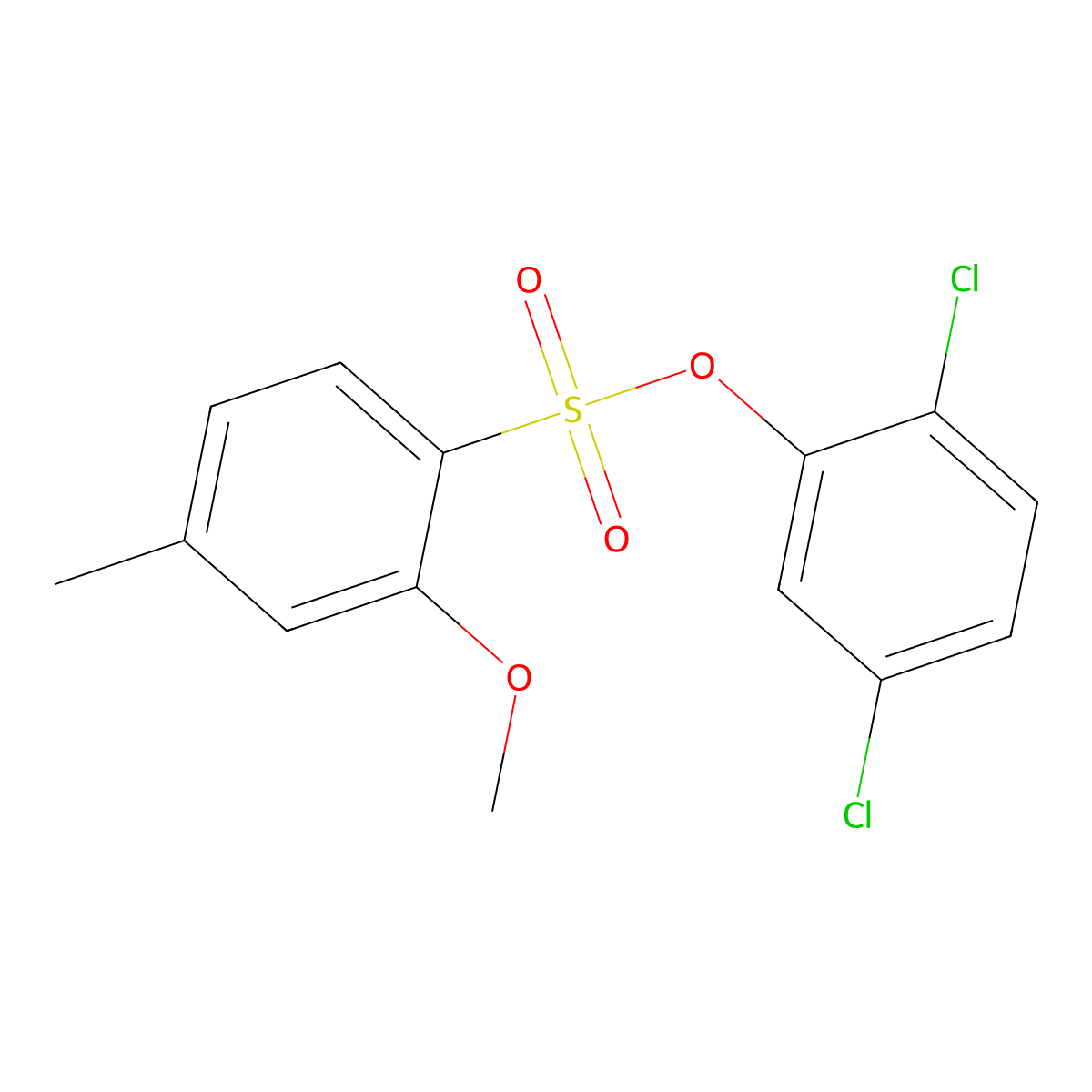 2,5-Dichlorophenyl 2-methoxy-4-methylbenzenesulfonate molecular structure, CAS 692773-66-3
