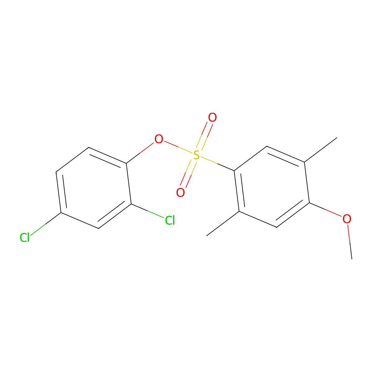 2,4-Dichlorophenyl 4-methoxy-2,5-dimethylbenzenesulfonate molecular structure, CAS 692773-89-0