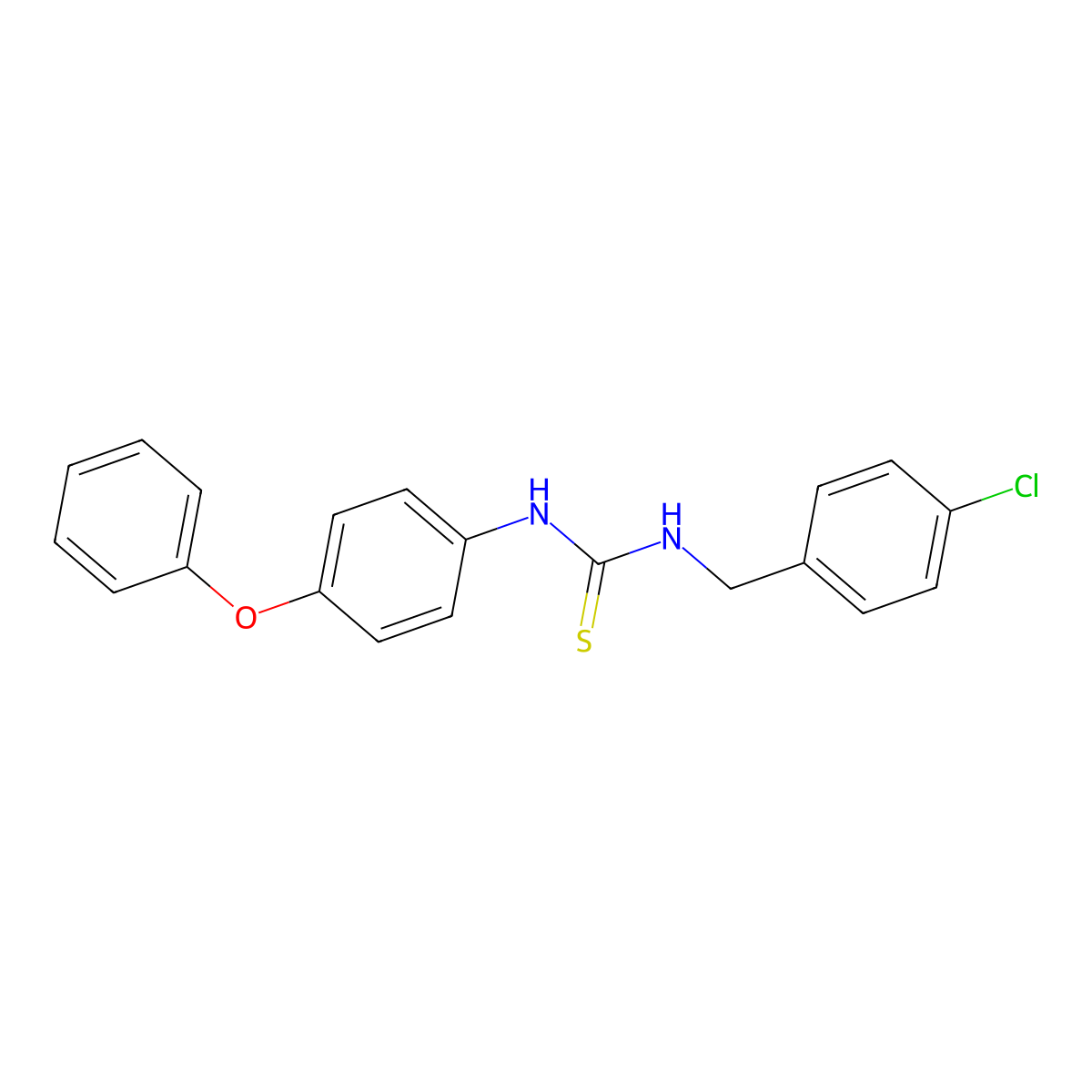 1-[(4-Chlorophenyl)methyl]-3-(4-phenoxyphenyl)thiourea molecular structure, CAS 692774-29-1
