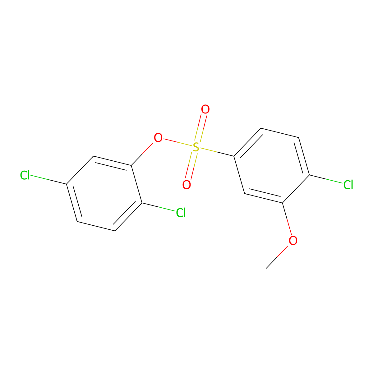 2,5-Dichlorophenyl 4-chloro-3-methoxybenzenesulfonate molecular structure, CAS 692774-84-8