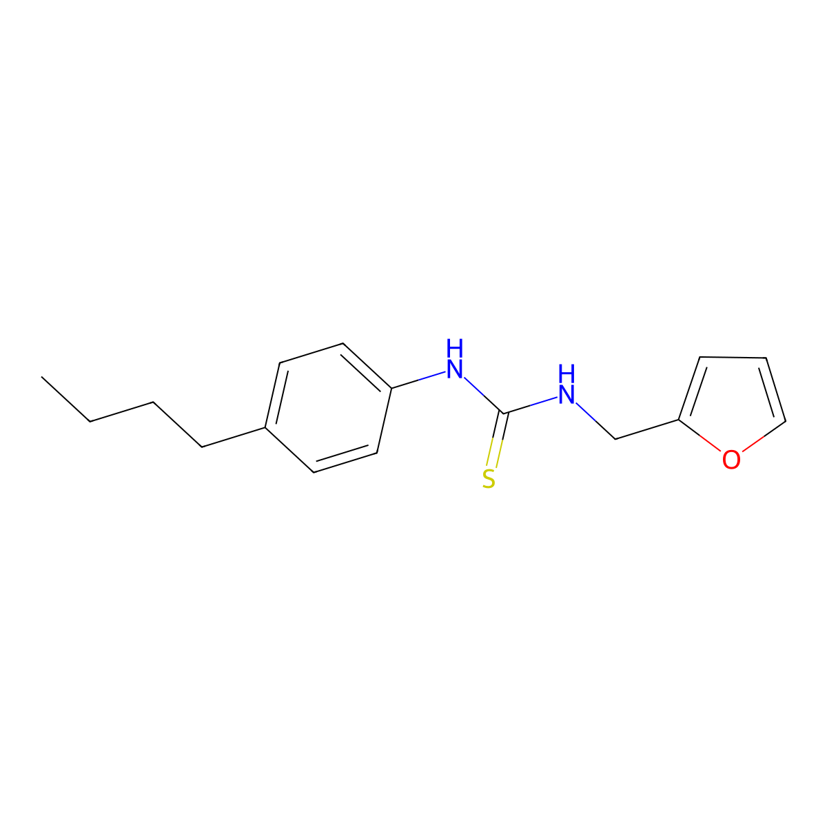 1-(4-Butylphenyl)-3-(furan-2-ylmethyl)thiourea molecular structure, CAS 692775-21-6