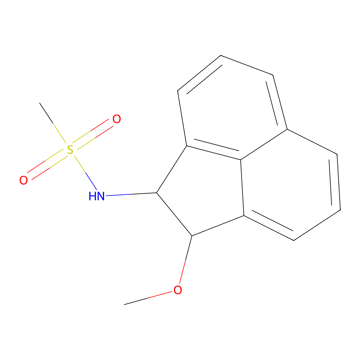 N-(2-methoxy-1,2-dihydroacenaphthylen-1-yl)methanesulfonamide molecular structure, CAS 692775-54-5