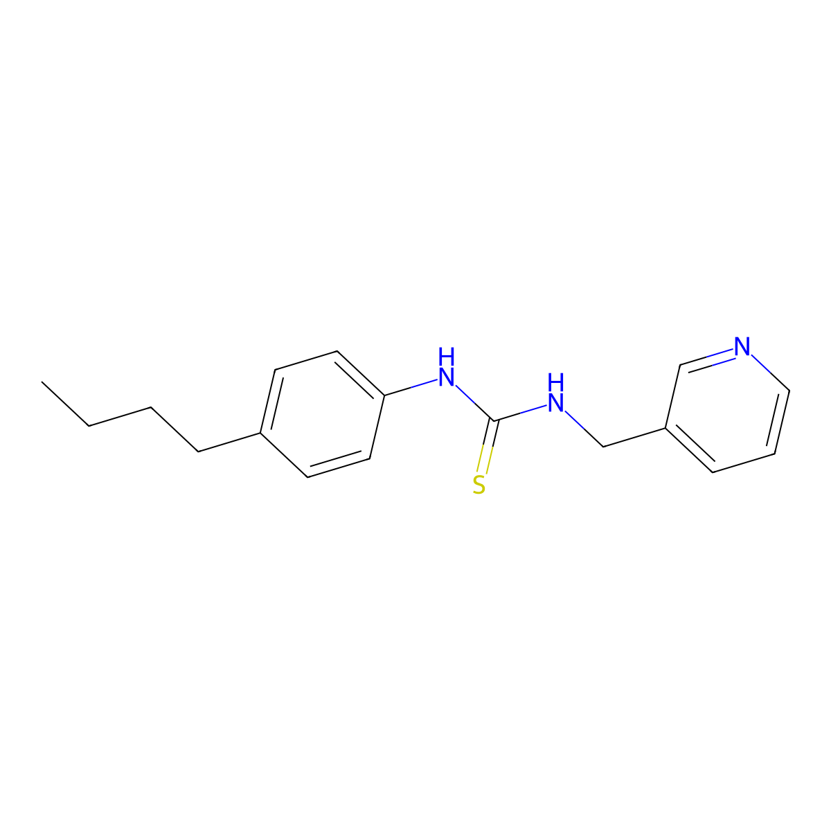 1-(4-Butylphenyl)-3-(pyridin-3-ylmethyl)thiourea molecular structure, CAS 692775-91-0