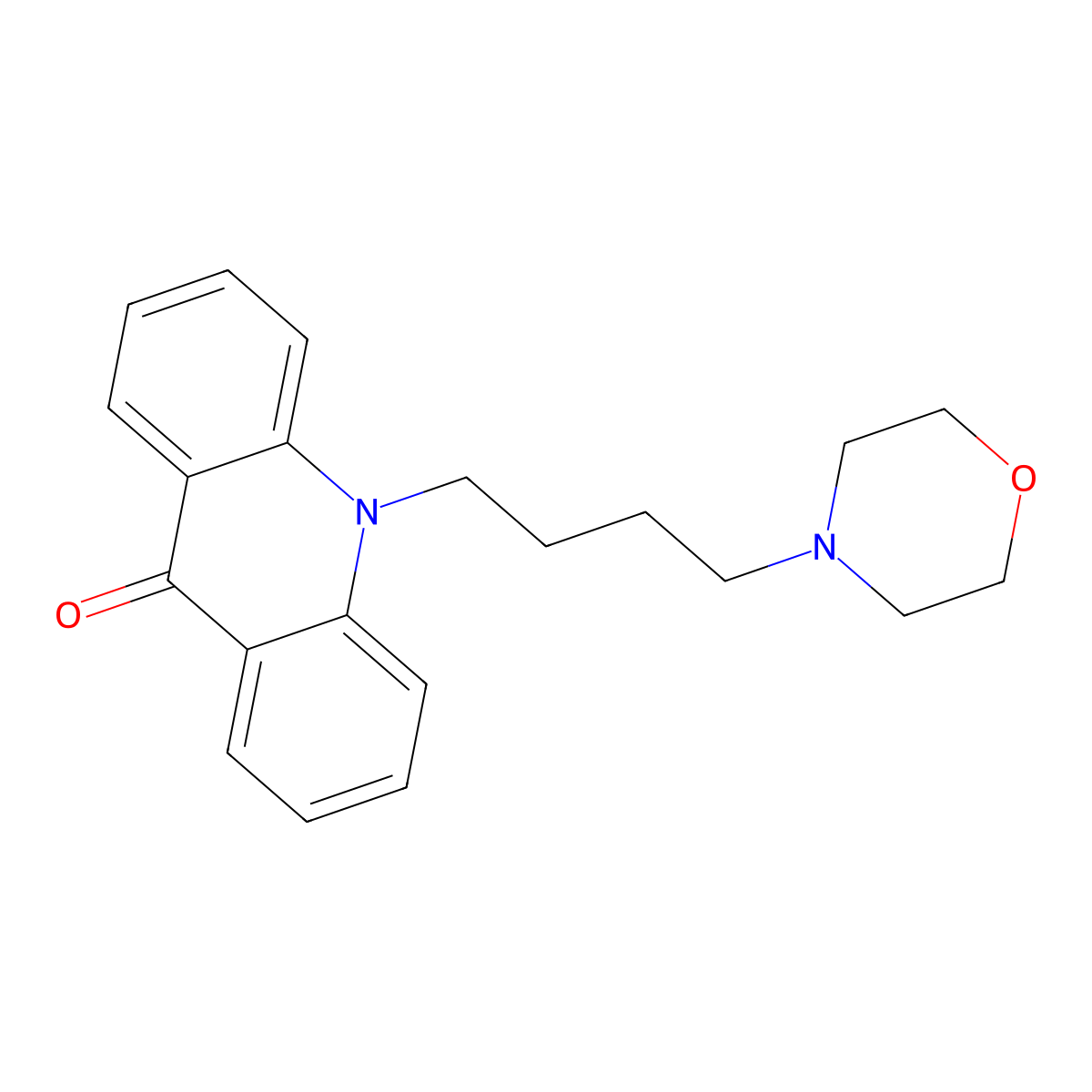 10-[4-(Morpholin-4-yl)butyl]-9,10-dihydroacridin-9-one molecular structure, CAS 692776-75-3