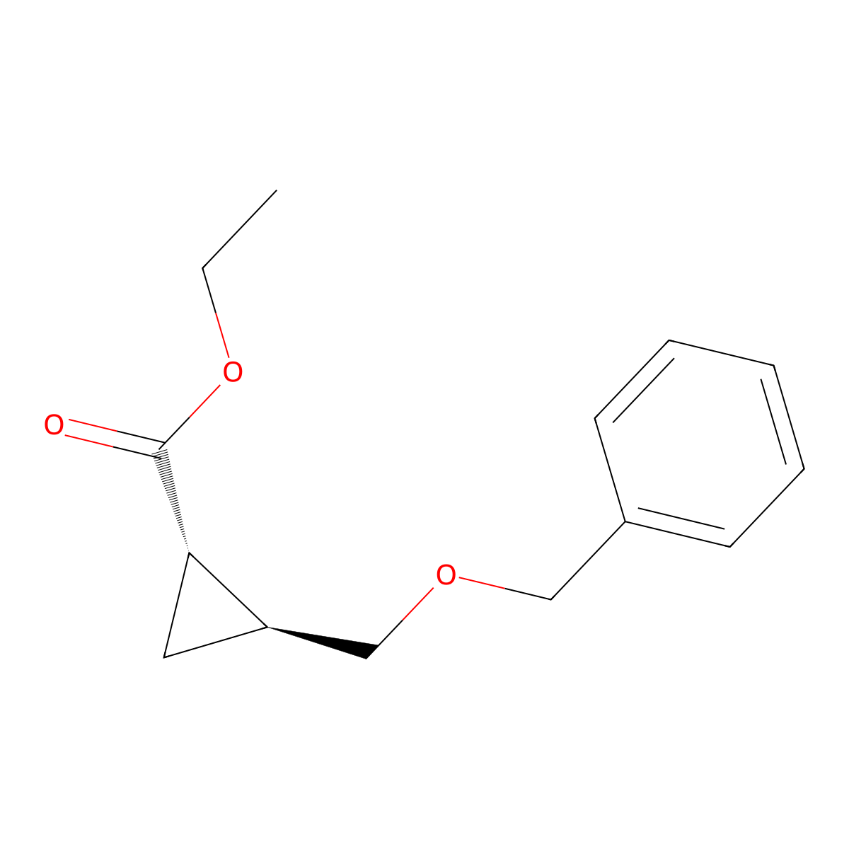 Ethyl (1S,2S)-2-((benzyloxy)methyl)cyclopropane-1-carboxylate molecular structure, CAS 692778-41-9
