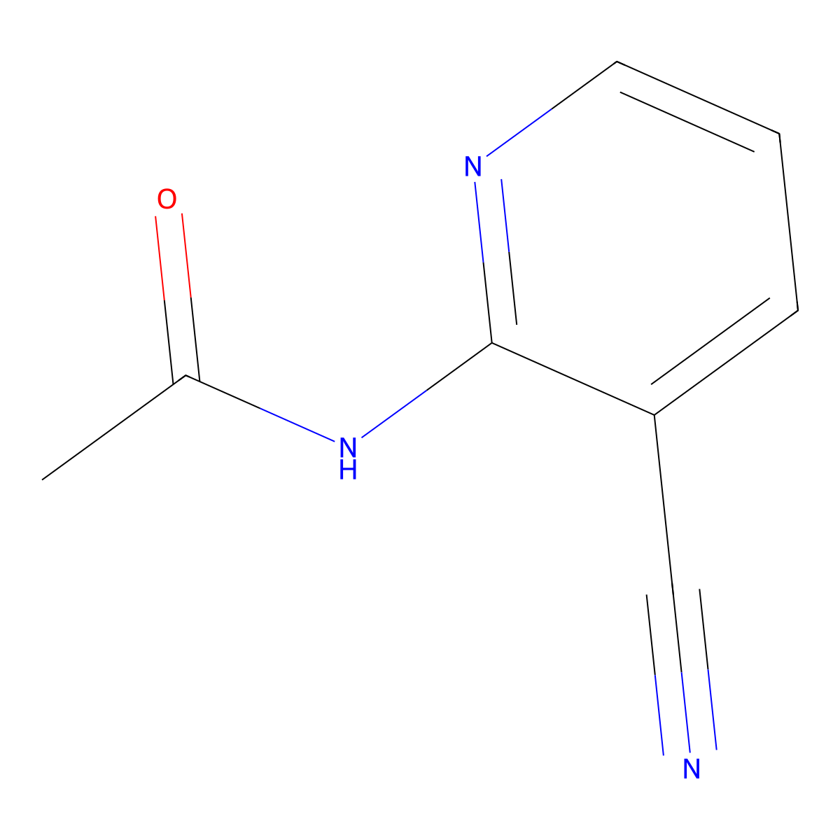 N-(3-cyanopyridin-2-yl)acetamide molecular structure, CAS 69278-08-6