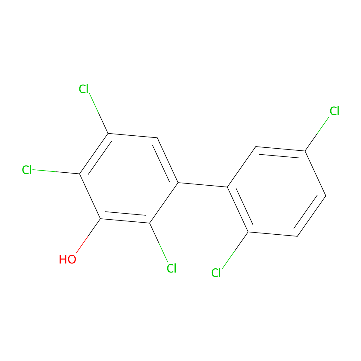 (1,1'-Biphenyl)-3-ol, 2,2',4,5,5'-pentachloro- molecular structure, CAS 69278-58-6