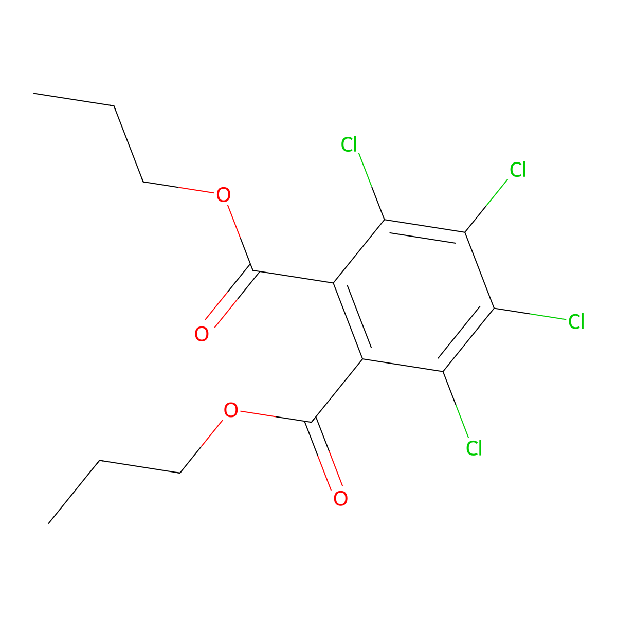 Dipropyl tetrachlorophthalate molecular structure, CAS 6928-67-2
