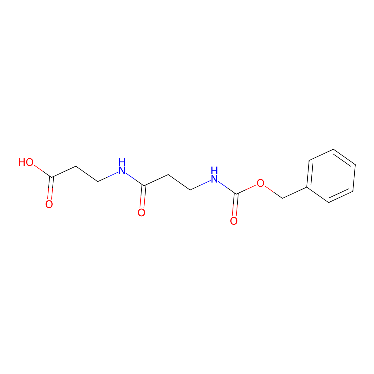 3-(3-{[(Benzyloxy)carbonyl]amino}propanamido)propanoic acid molecular structure, CAS 69281-02-3