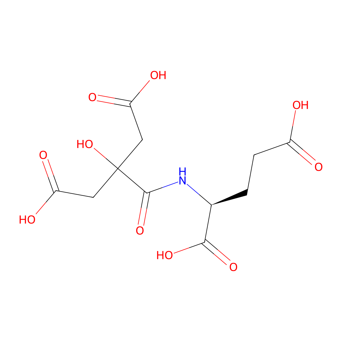 beta-Citrylglutamic acid molecular structure, CAS 69281-09-0