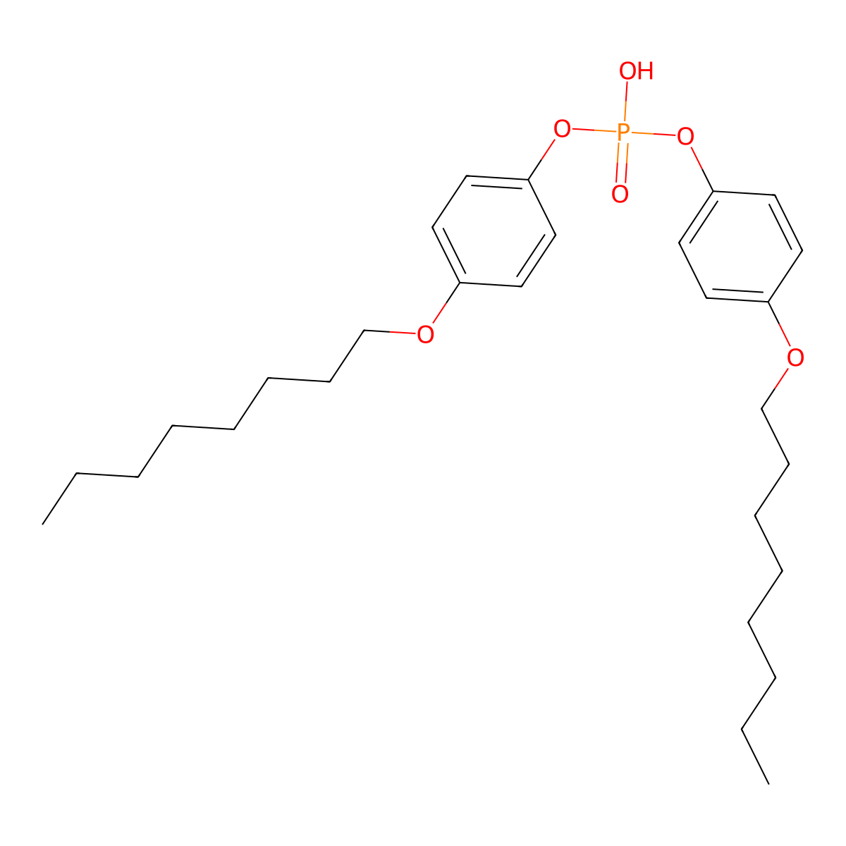 Phenol, 4-(octyloxy)-, hydrogen phosphate molecular structure, CAS 69284-95-3