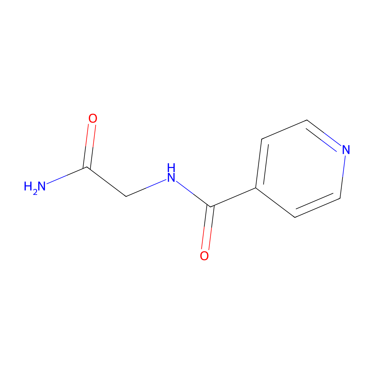 4-Pyridinecarboxamide, N-(2-amino-2-oxoethyl)- molecular structure, CAS 692888-86-1