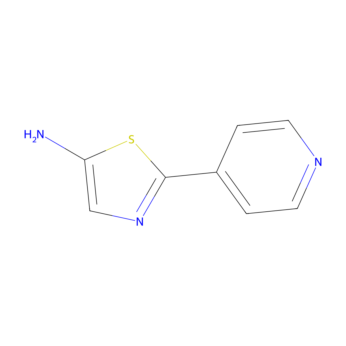 2-(Pyridin-4-yl)thiazol-5-amine molecular structure, CAS 692888-92-9