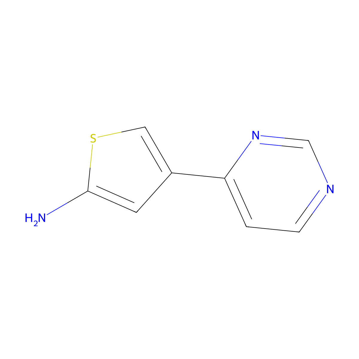 4-(Pyrimidin-4-yl)thiophen-2-amine molecular structure, CAS 692891-75-1