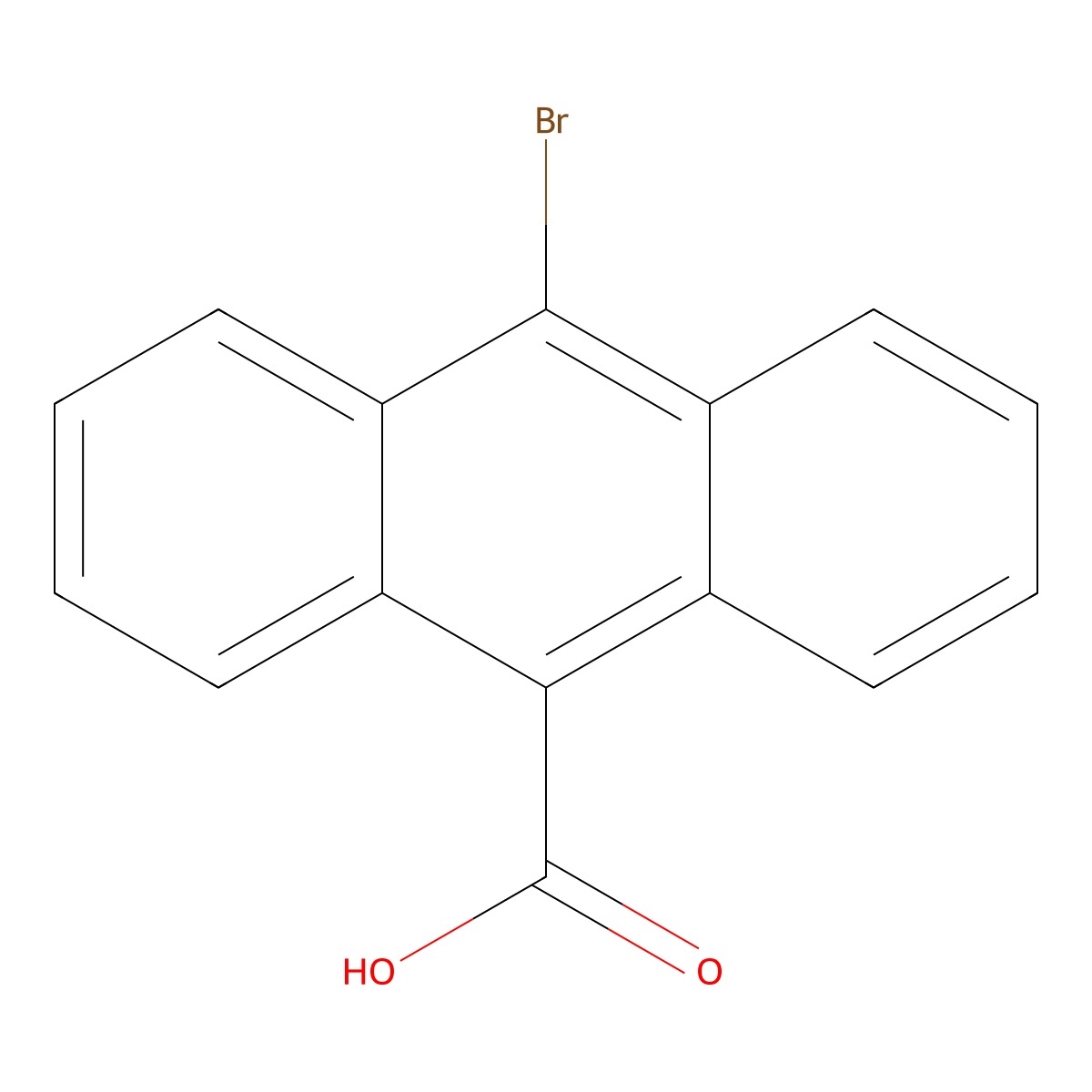 10-Bromo-9-anthracenecarboxylic acid molecular structure, CAS 6929-81-3