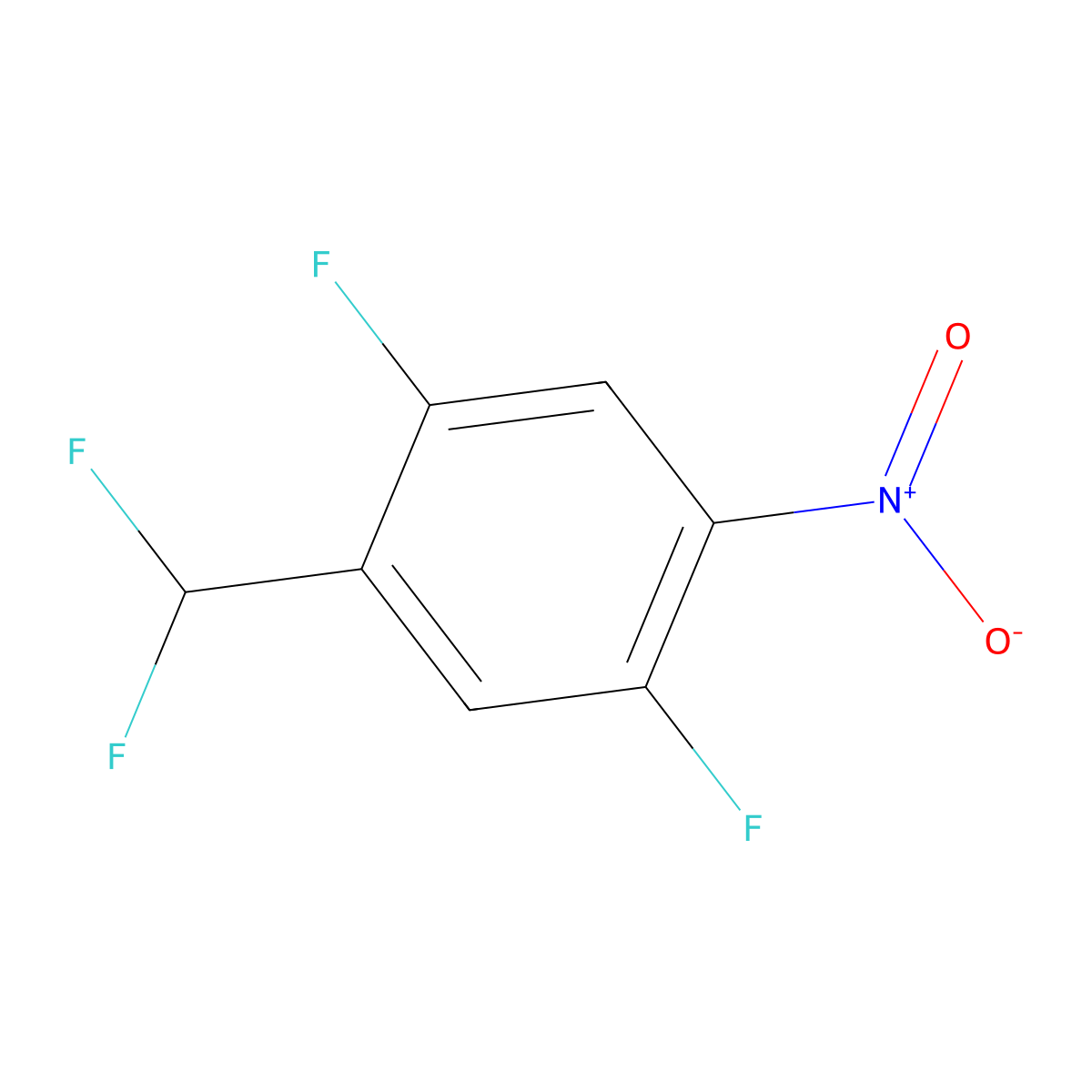 1-(Difluoromethyl)-2,5-difluoro-4-nitrobenzene molecular structure, CAS 69291-65-2