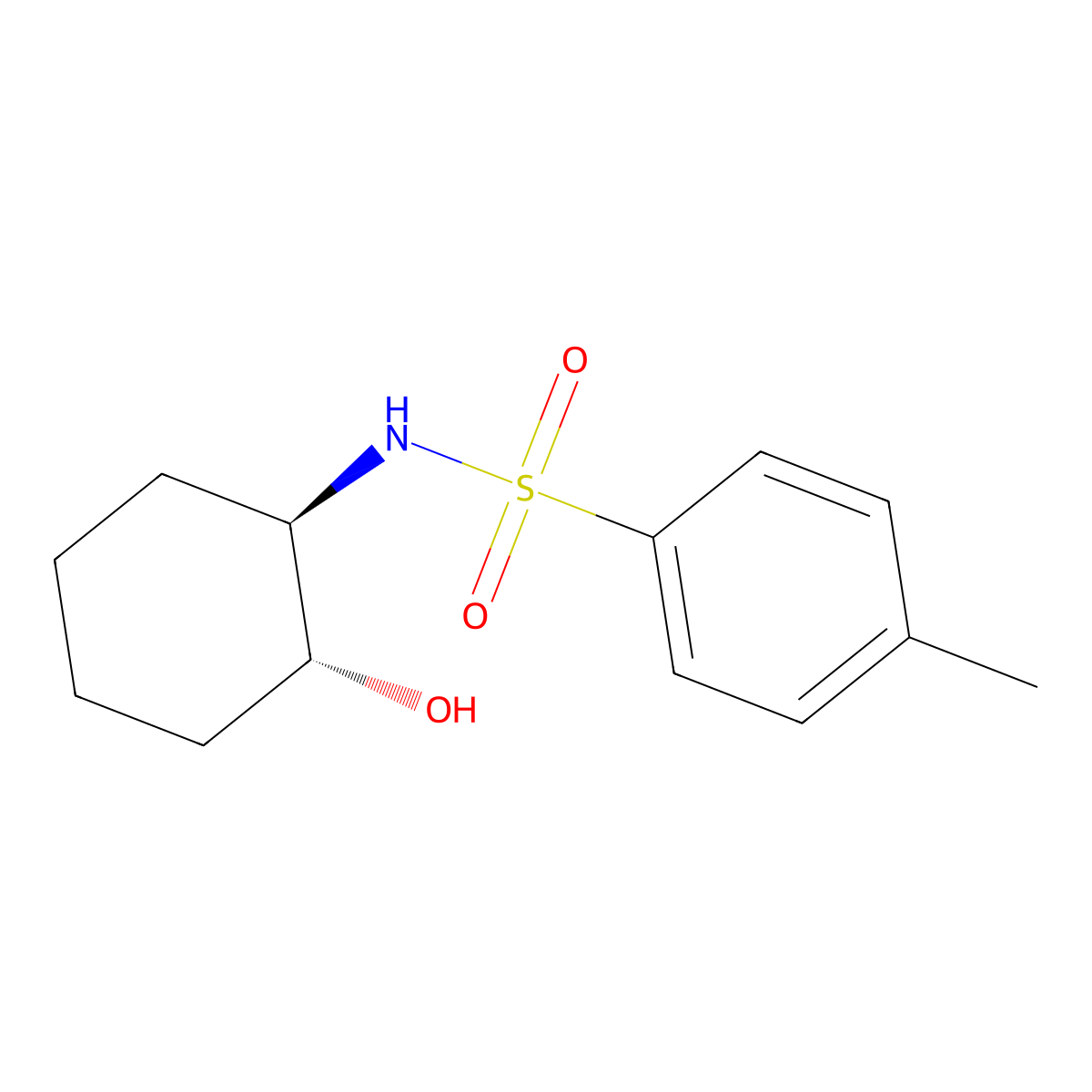 N-(trans-2-Hydroxycyclohexyl)-4-methylbenzenesulfonamide molecular structure, CAS 69291-83-4
