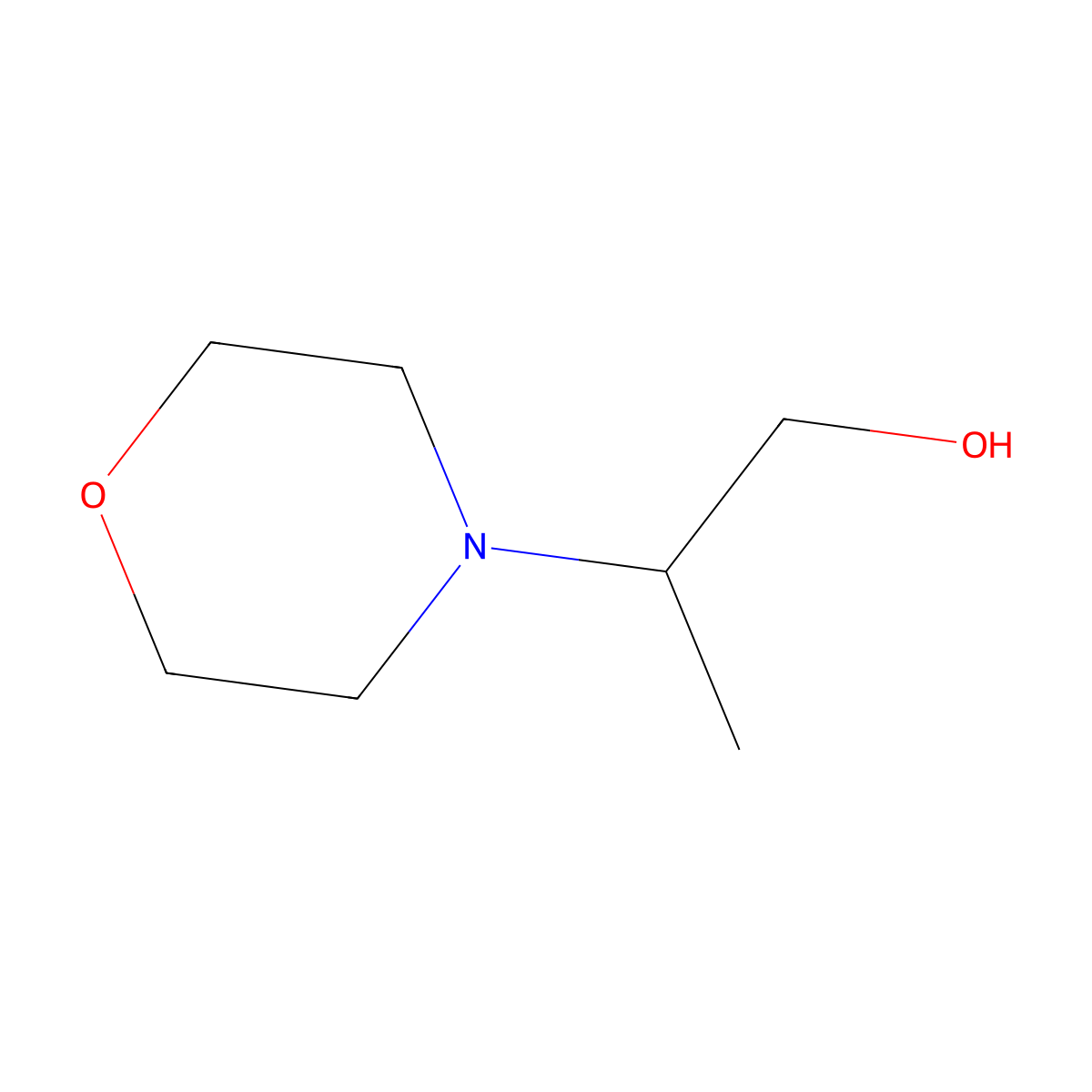 2-(Morpholin-4-yl)propan-1-ol molecular structure, CAS 69296-06-6