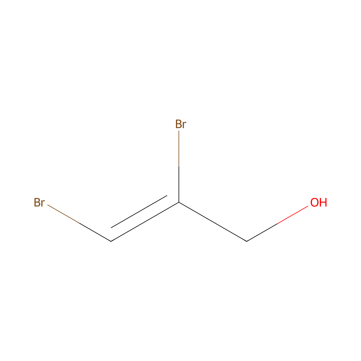 2,3-Dibromoallyl alcohol molecular structure, CAS 69298-57-3
