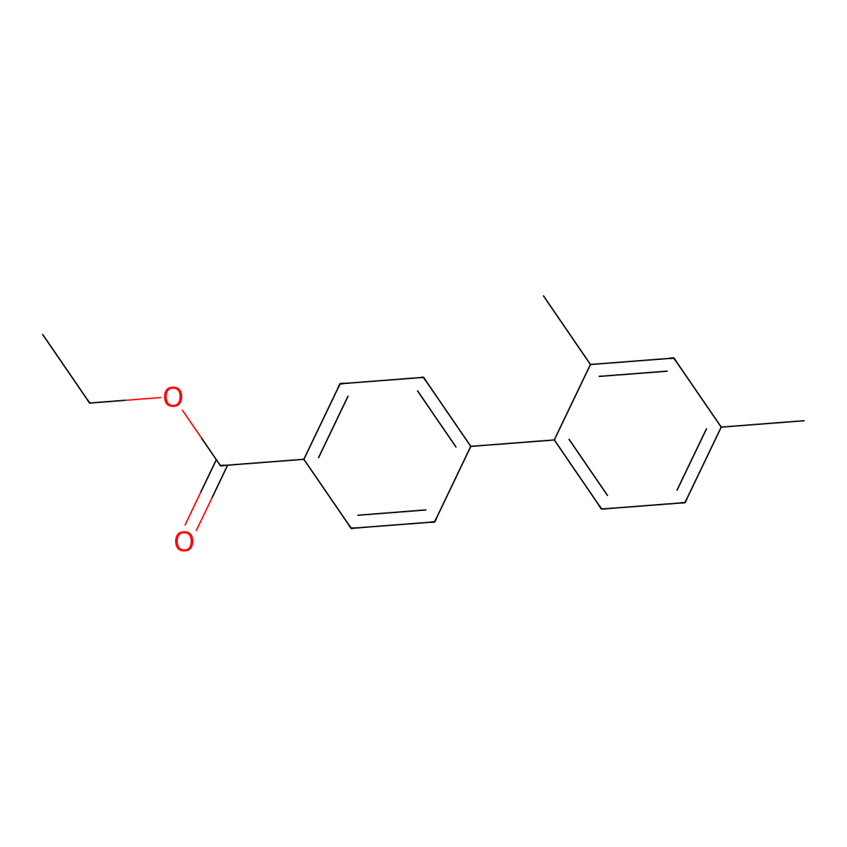 Ethyl 4-(2,4-dimethylphenyl)benzoate molecular structure, CAS 69299-53-2