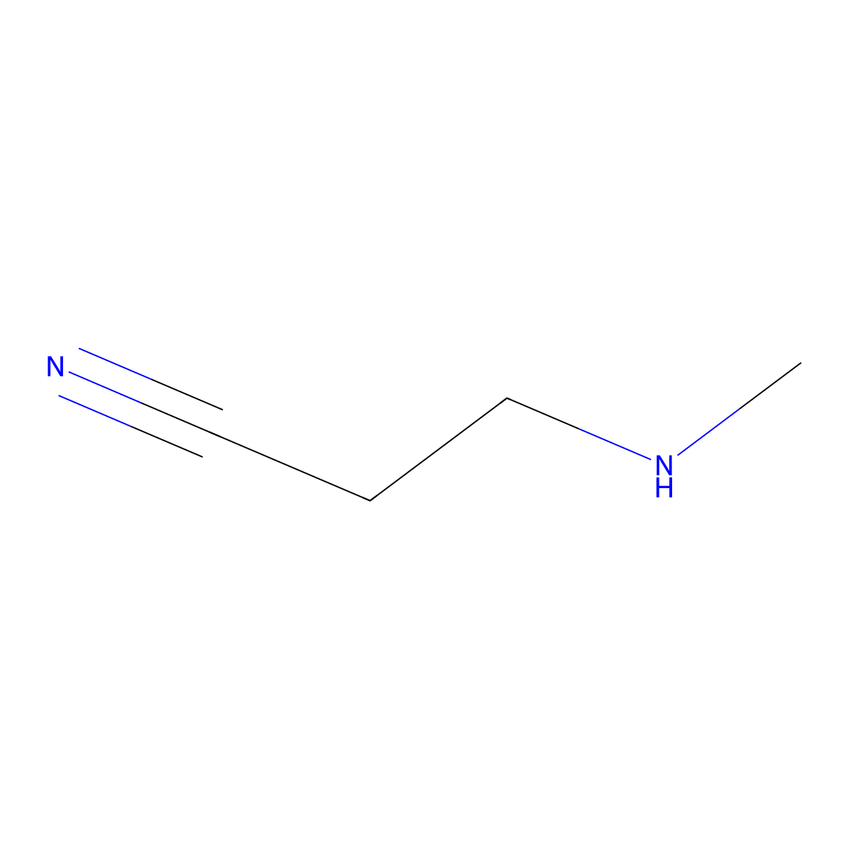 Propanenitrile, 3-(methylamino)- molecular structure, CAS 693-05-0