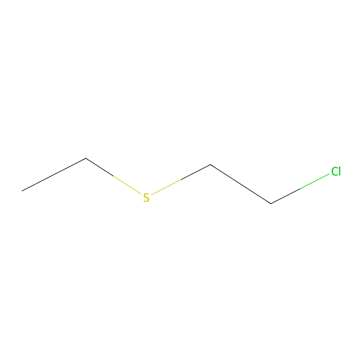 2-Chloroethyl ethyl sulfide molecular structure, CAS 693-07-2