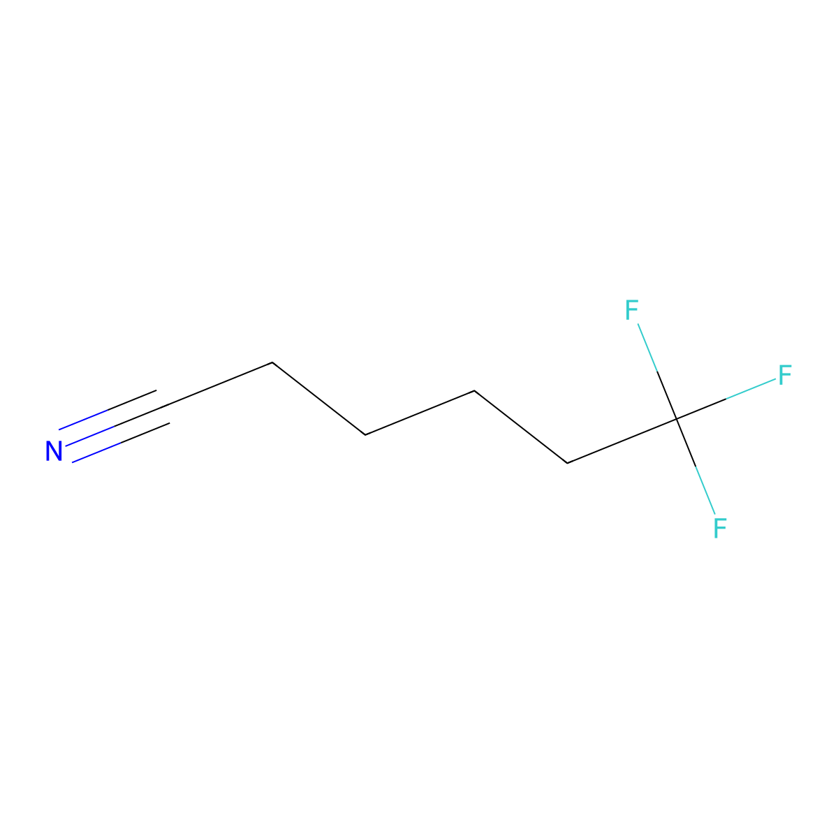 6,6,6-Trifluorohexanenitrile molecular structure, CAS 693-10-7