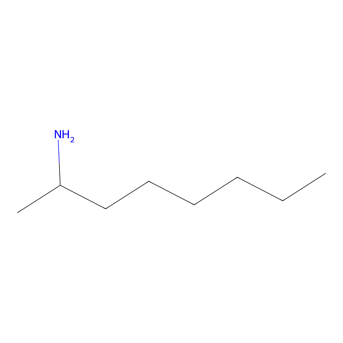 2-Octylamine molecular structure, CAS 693-16-3