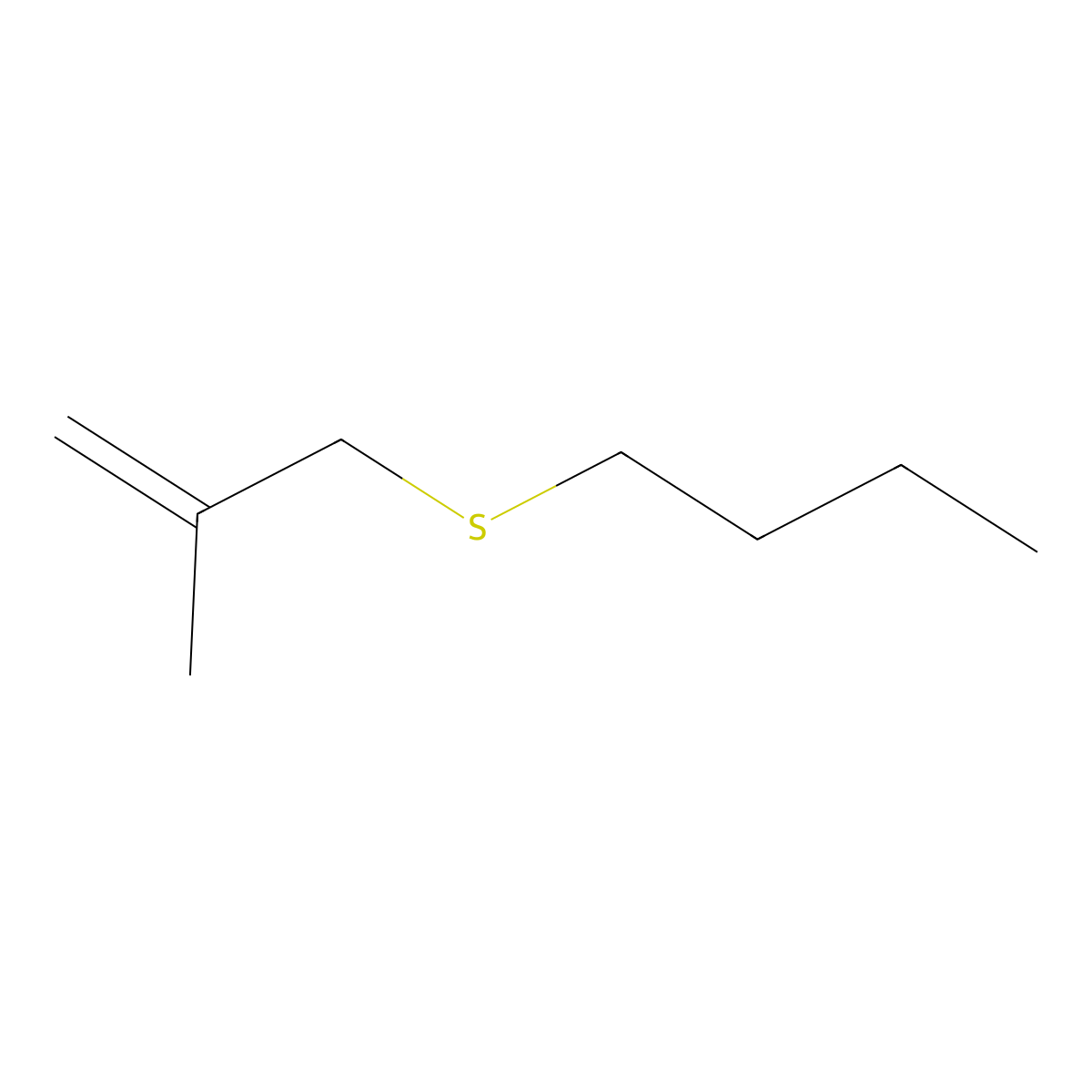1-Butylthio-2-methylprop-2-ene molecular structure, CAS 693-17-4