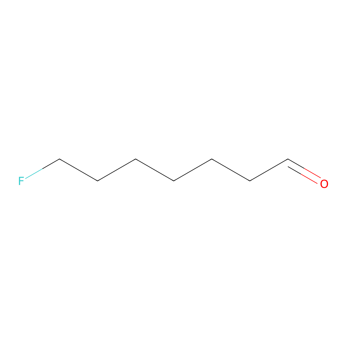 Heptanal, 7-fluoro- molecular structure, CAS 693-47-0