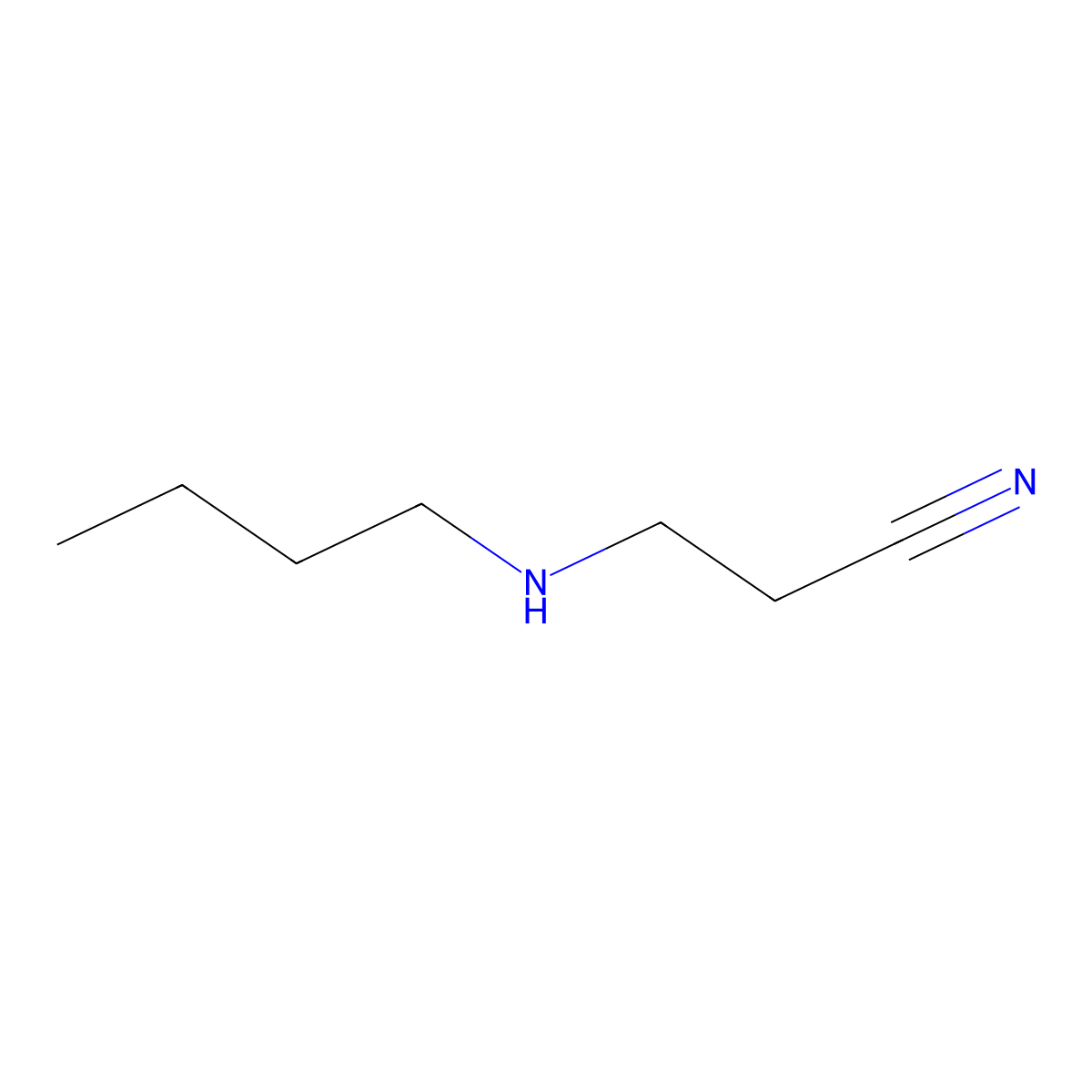 3-(Butylamino)propionitrile molecular structure, CAS 693-51-6