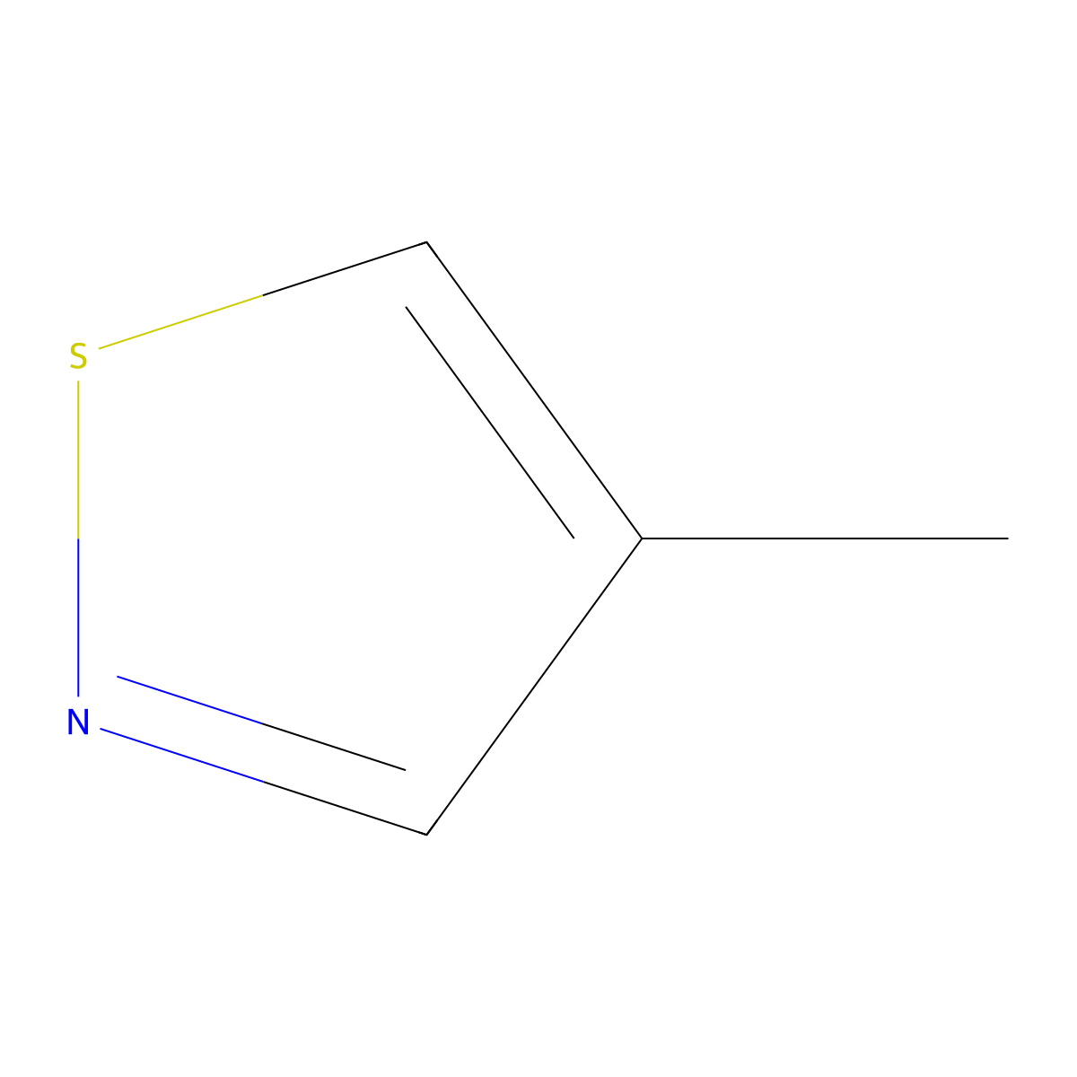4-Methylisothiazole molecular structure, CAS 693-90-3
