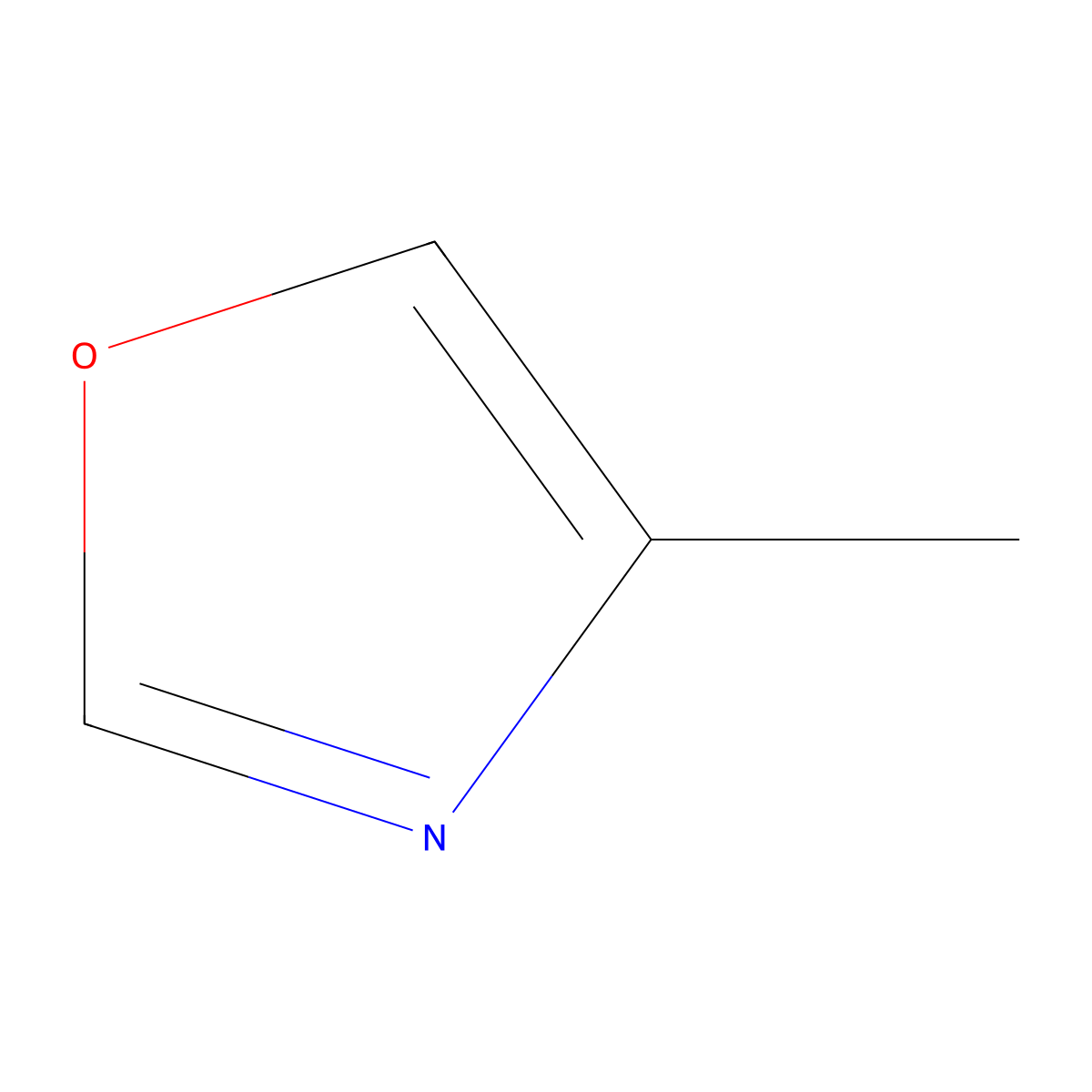 4-Methyloxazole molecular structure, CAS 693-93-6