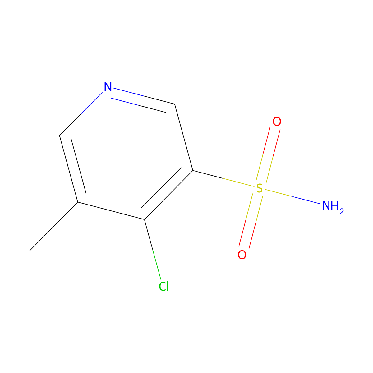 4-Chloro-5-methylpyridine-3-sulfonamide molecular structure, CAS 69300-01-2