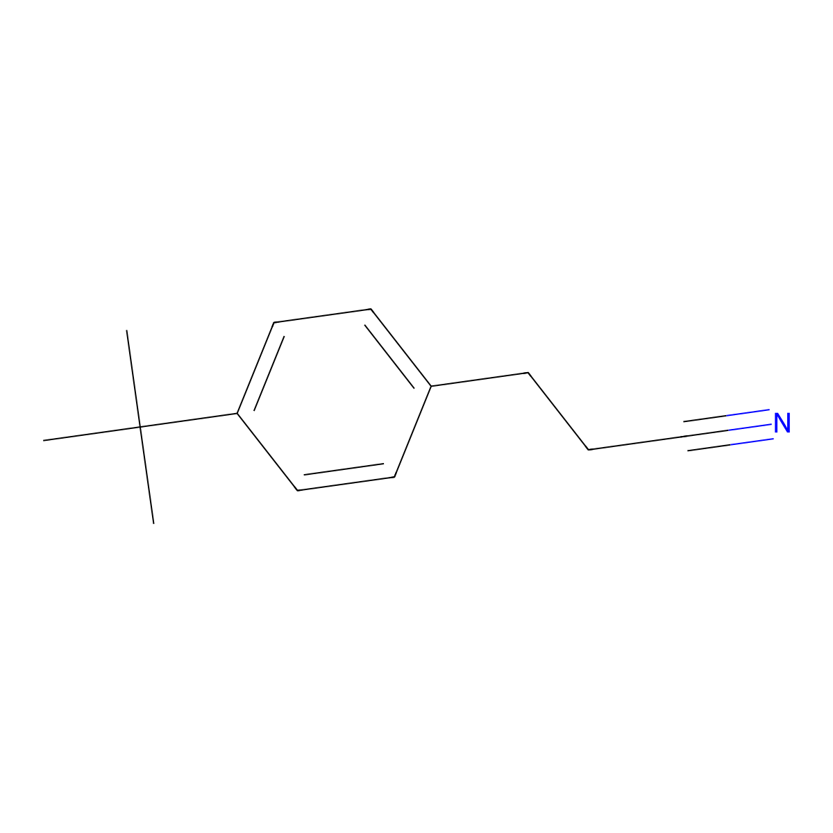 3-(4-Tert-butylphenyl)propanenitrile molecular structure, CAS 69300-16-9