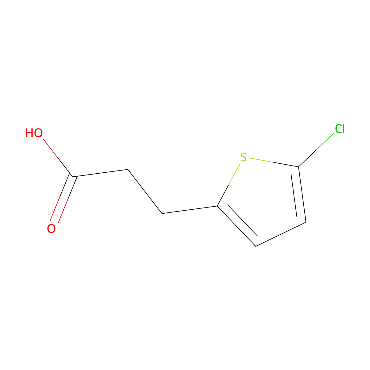3-(5-Chlorothiophen-2-yl)propanoic acid molecular structure, CAS 69300-47-6