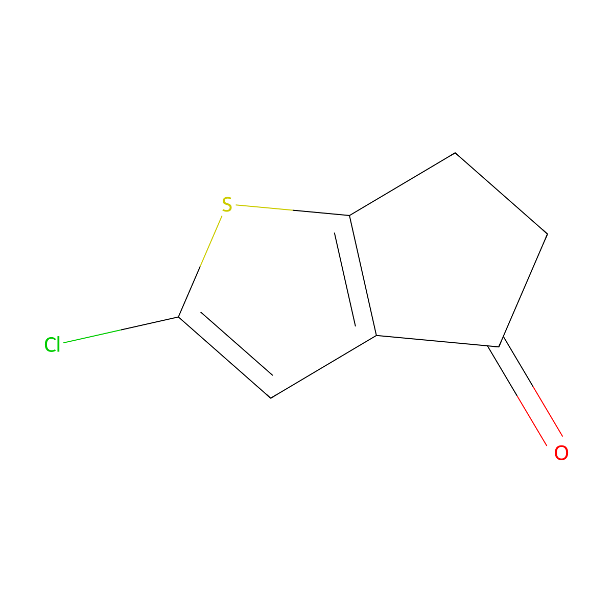 2-chloro-4H,5H,6H-cyclopenta(b)thiophen-4-one molecular structure, CAS 69300-48-7