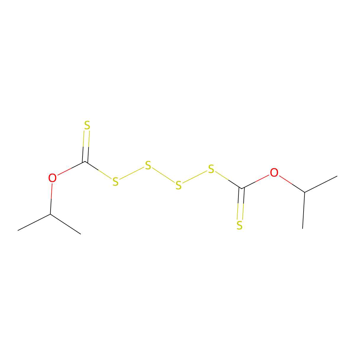 O~1~,O~4~-Dipropan-2-yl tetrasulfane-1,4-dicarbothioate molecular structure, CAS 69303-50-0