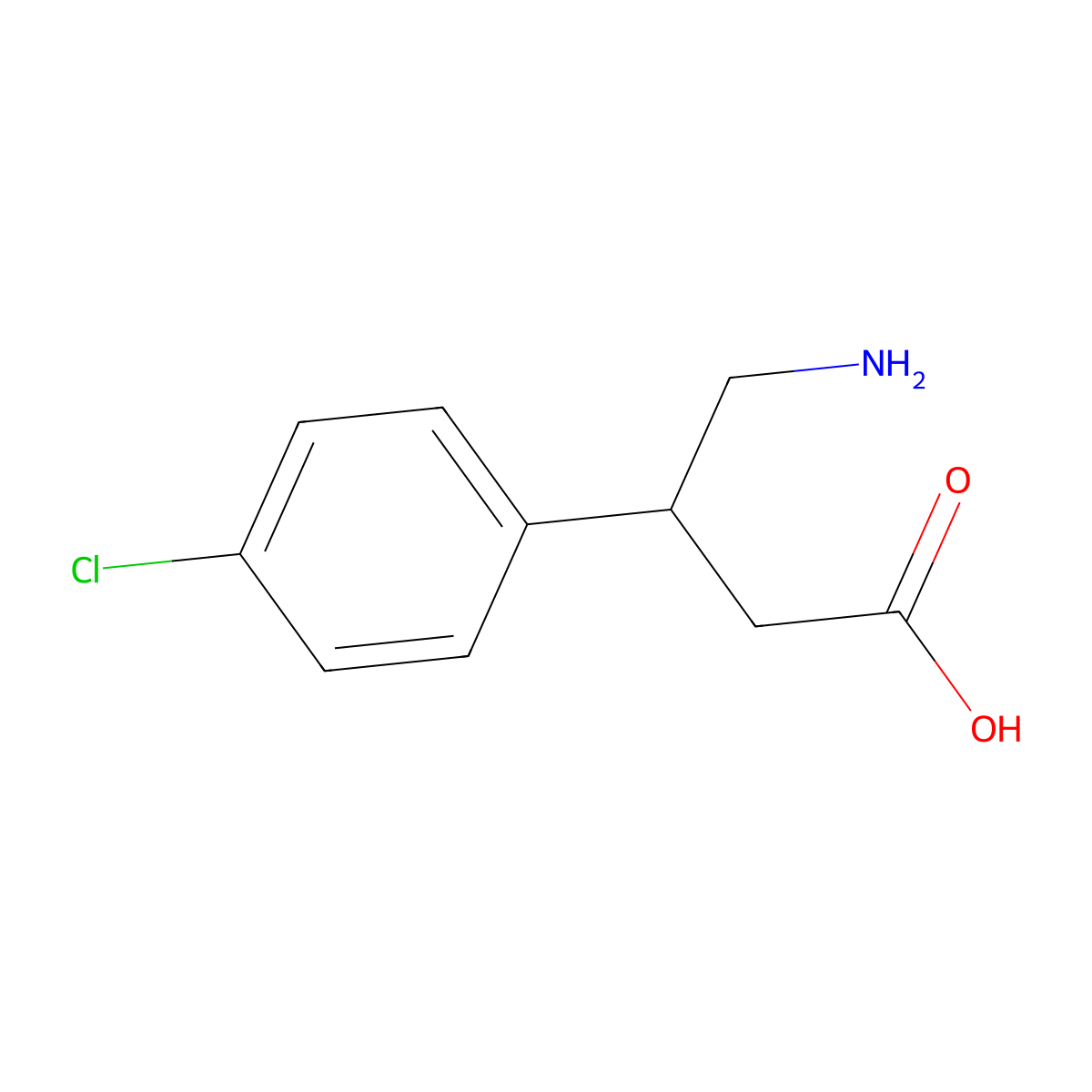 Arbaclofen molecular structure, CAS 69308-37-8