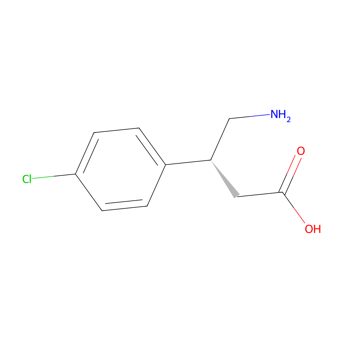 Arbaclofen molecular structure, CAS 69308-37-8