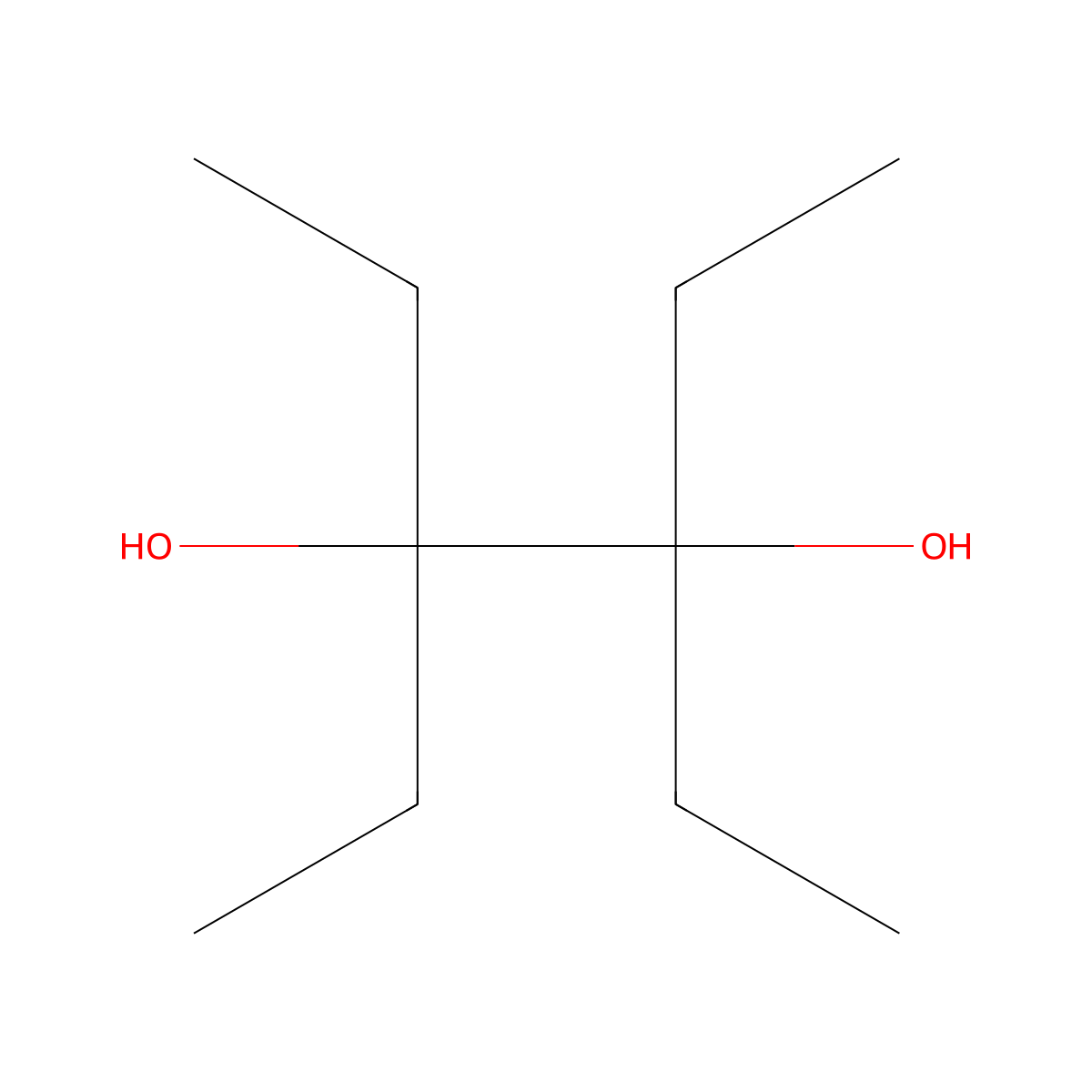 3,4-Hexanediol, 3,4-diethyl- molecular structure, CAS 6931-71-1