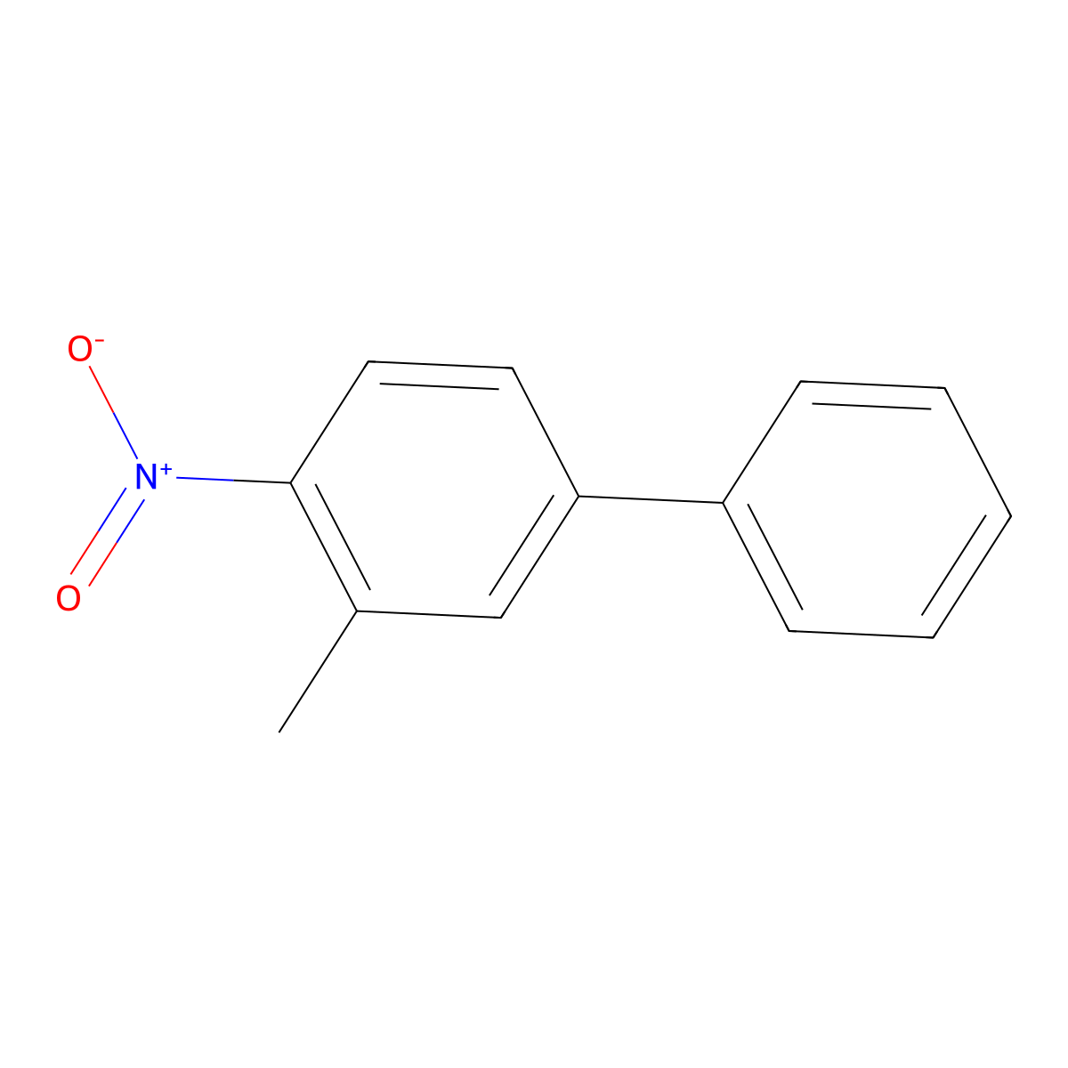 3-Methyl-4-nitrobiphenyl molecular structure, CAS 69314-47-2