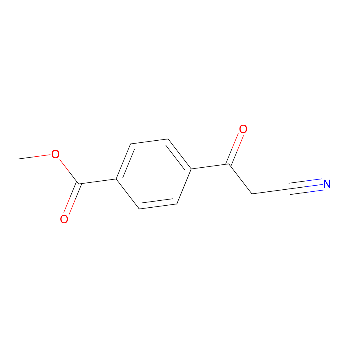 Methyl 4-(cyanoacetyl)benzoate molecular structure, CAS 69316-08-1