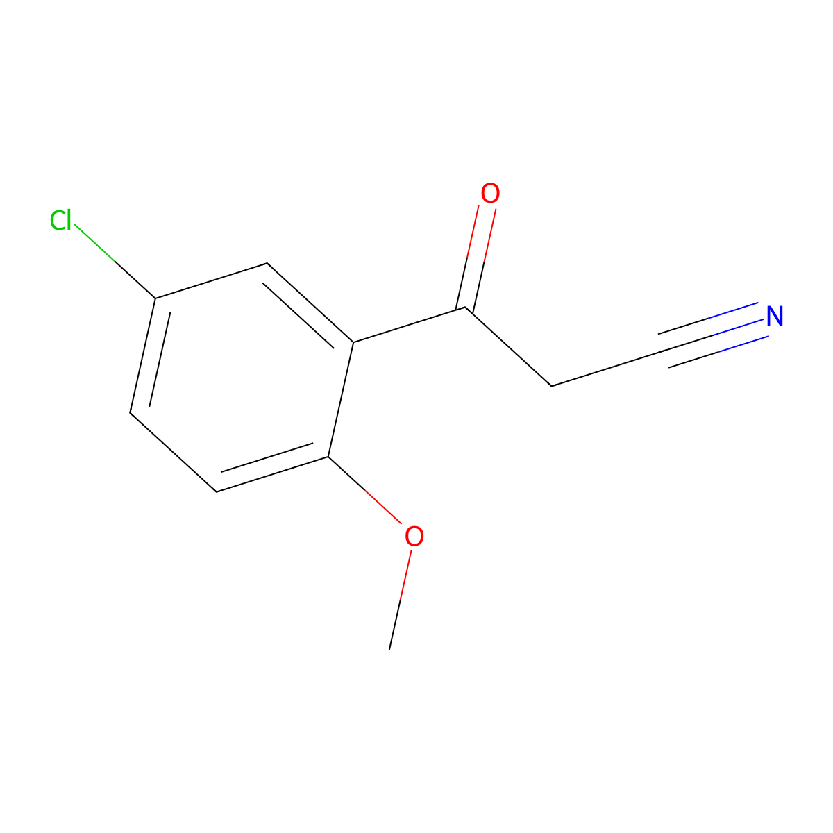 3-(5-Chloro-2-methoxyphenyl)-3-oxopropanenitrile molecular structure, CAS 69316-10-5